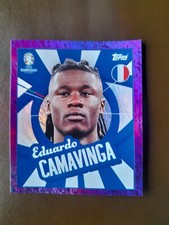 Sticker Topps EURO 2024 Eduardo Camavinga Purple Parallèle Fra Ptw