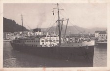 Carte postale ancienne postcard AJACCIO CORSE courrier ferry PASCAL PAOLI écrite