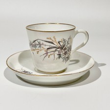 Tasse Porcelaine de Paris Décor Papillon Libellule Fleurs n°1 Cup