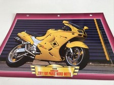 Kawasaki ZZR1100 Paris Nord Motos 1999 fiche carte moto passion collection Atlas