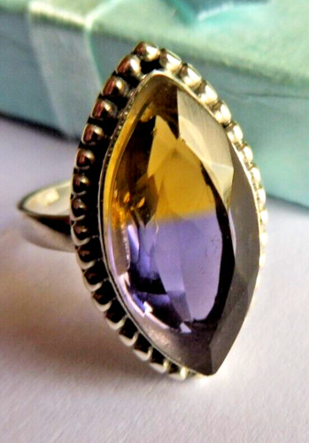 Bague amétrine précieuse - en,