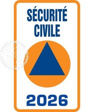 Caducée Sécurité Civile 2026 -Sticker autocollant pare-brise -fabriqué en France