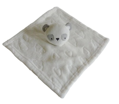 Doudou panda plat blanc - ,
