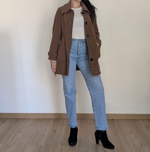 Manteau camel laine - , vierge