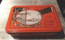 ANCIENNE BOITE Bergamotes de Nancy - Rouge Métal Tôle Lithographiée