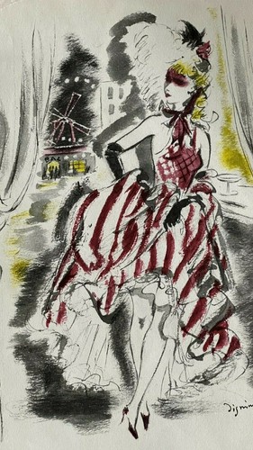 Lithographie dignimont moulin - lithographie,