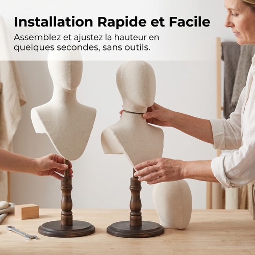 Tête mannequin féminin - de,