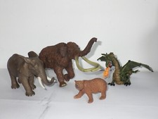 Lot Figurines animaux PAPO Schleich Mammouth élephant dragon ours 2000 2005