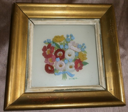 Peinture sous verre bouquet - sous, "