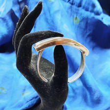 Bracelet De Style Moderniste Créateur Pushmataaha  En Argent 925 Poignet Fin 45g