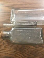 Vintage Clear Glass Bottles Whitemire Boston Saures Extract JR Watkins Co