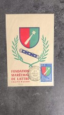CARTE MAXIMUM ALGERIE 1958 FONDATION MARÉCHAL DE LATTRE COMITÉ D'ALGER TBE