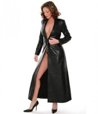 Chaud ! Manteau Long En Cuir