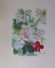 Raoul DUFY : Bouquet coloré, Lithographie signée