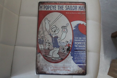 Plaque publicitaire popeye - plaque,