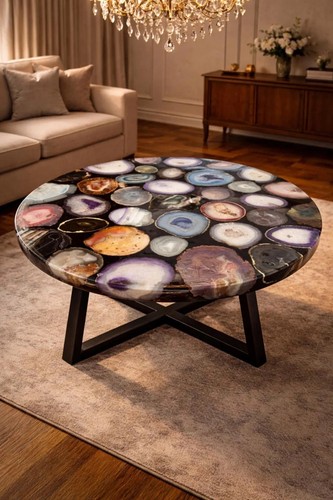 Handmade wild agate round - handmade,