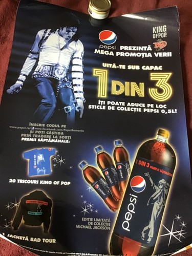 Affiche promo pepsi michael - affiche,