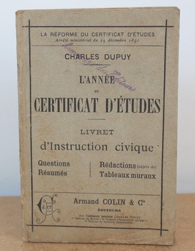 Année certificat - l'année,