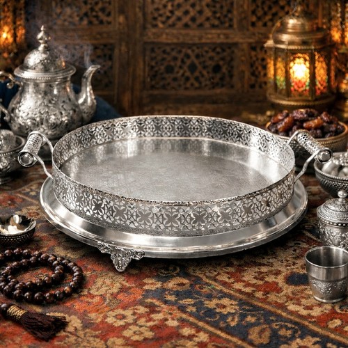 Plateau thé marocain rond - marocain,