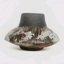 SUPERBE VASE TOUPIE EN CÉRAMIQUE ART DECO SIGNATURE A IDENTIFIER 