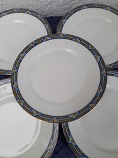 6 assiettes plates en porcelaine de Limoges F Legrand et Cie art déco