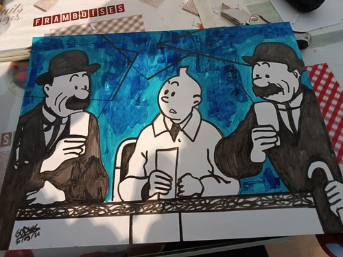 Peinture tintin - peinture,