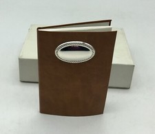 Agenda En Cuir Et Argent Set