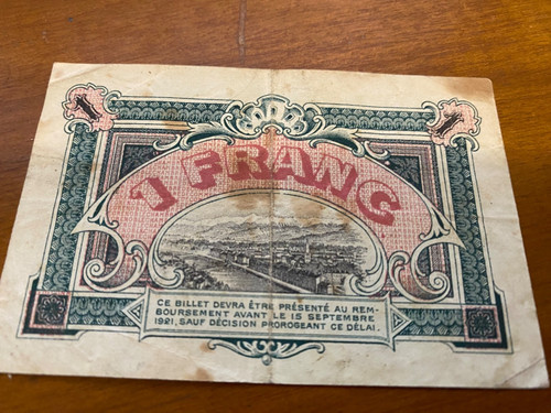 Billet necessite franc - billet, de