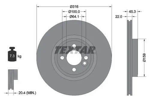 Disque frein ventilé de - de,