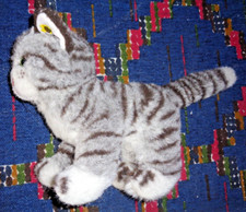 ST6/ PELUCHE CHAT tigré BLANC