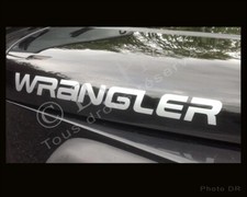 Lot de  02 Stickers WRANGLER de Capot pour Jeep Plusieurs Couleurs