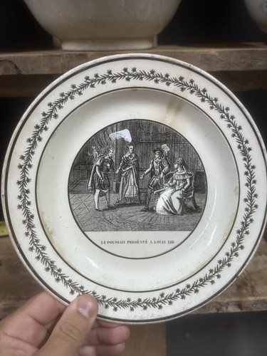 Creil assiette parlante - assiette,