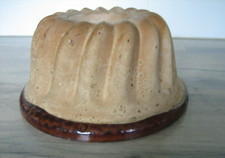 Ancien moule à Gâteau Kouglof en céramique terre cuite émaillée