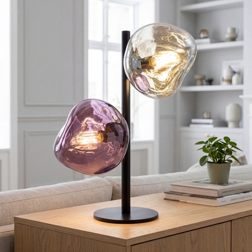 Lampe table verre - lampe, en