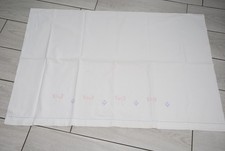 draps lit bébé brodé ancien