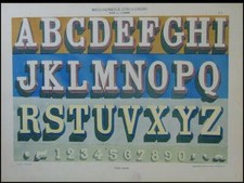 LETTRES, ALPHABET - 1903 - HELIOTYPIE POCHOIR, TYPOGRAPHIE, LABBE