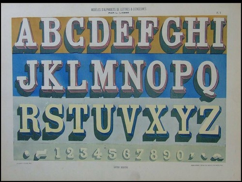 Lettres alphabet 1903 - -,