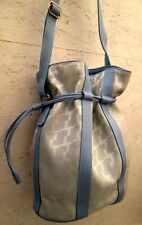 LANCEL  Sac à main type seau  toile et  cuir  Authentique  vintage 