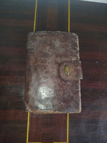 Ancien portefeuille cuir - ancien,