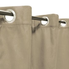 Rideau suédine Thermique doublé Polaire, Taupe - 140x180cm Prêt a poser