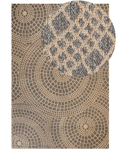 Tapis beige gris jute - tapis, et