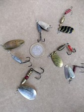 6 Anciennes Cuillères ...VOBLEX OLYMPIQUE PIRATE VELTIC ...Pêche Truite 