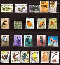 PAPUA NEW GUINEA et ROYAUME UNI : oiseaux exotiques  F199