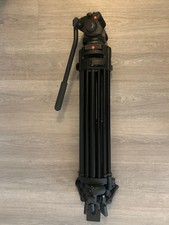 Trépied vidéo professionnel Manfrotto 525MVB + tête fluide + sac – Très bon état