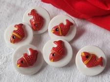 Lot 6 boutons anciens peint