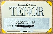 CARTE DE CRÉDIT PAIEMENT TENOR COVEFI BANCAIRE FIDELITÉ TÉLÉCARTE PAYCARD SCHEDA