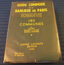Guide commode de la banlieue de Paris, 1961, Editeur André Leconte