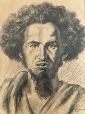 Fusain Portrait orientaliste