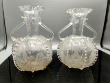 Paire de carafes en verre