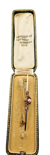 Ancienne broche barrette 18 - or,